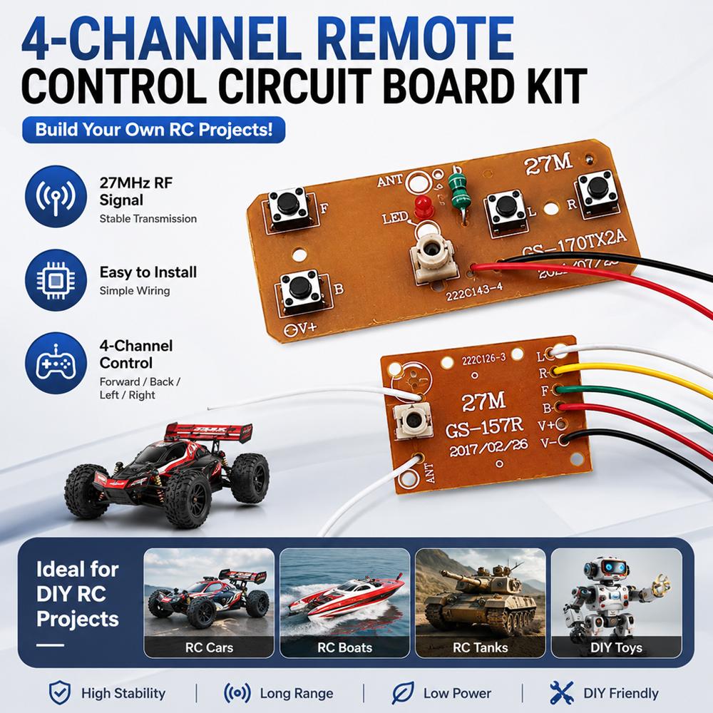 Diy Electronic Modules - Kit Remote Control 27MHz 4CH Modul