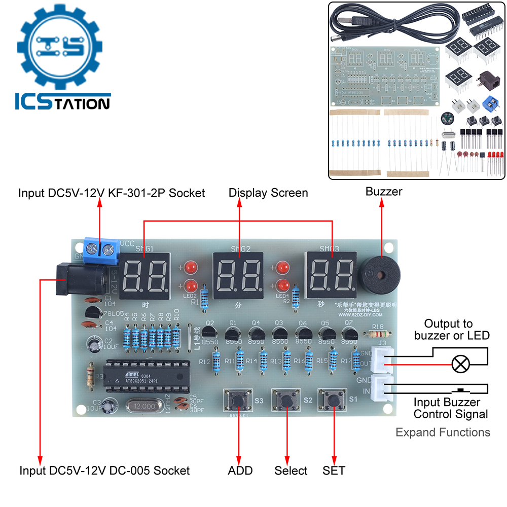 Diy Electronics Learning Kit - DIY Electronic Kit 6Bit LED Merah