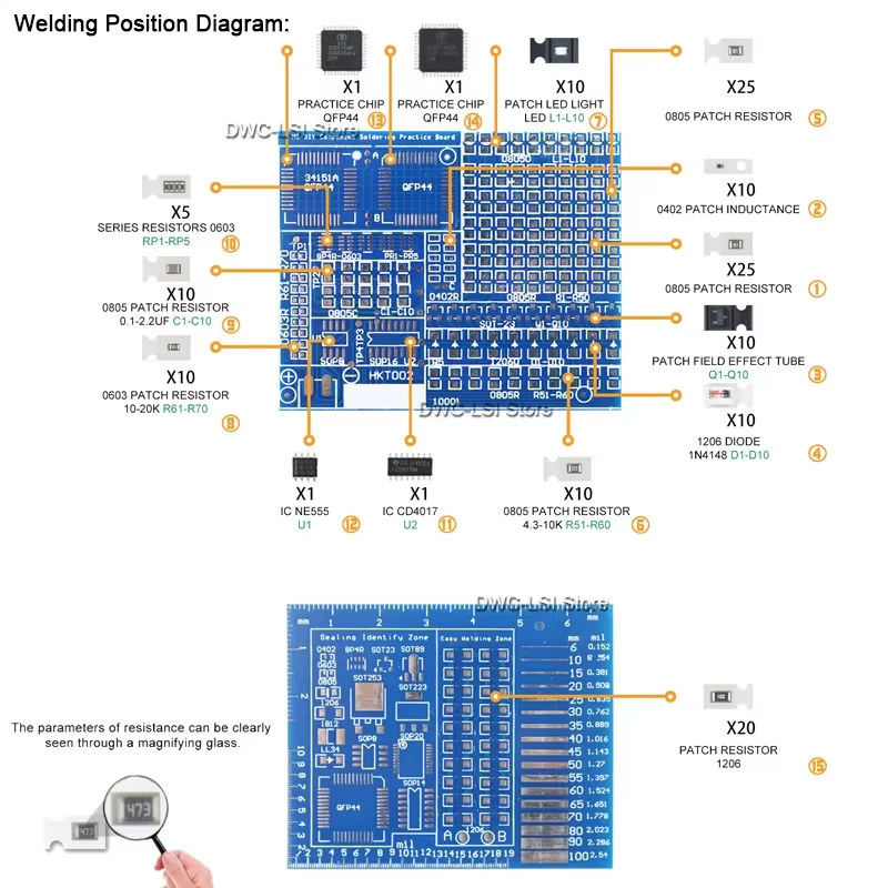 02 Komponen Tambalan Kit Papan - Pcb Etching Kit ulasan dan harga