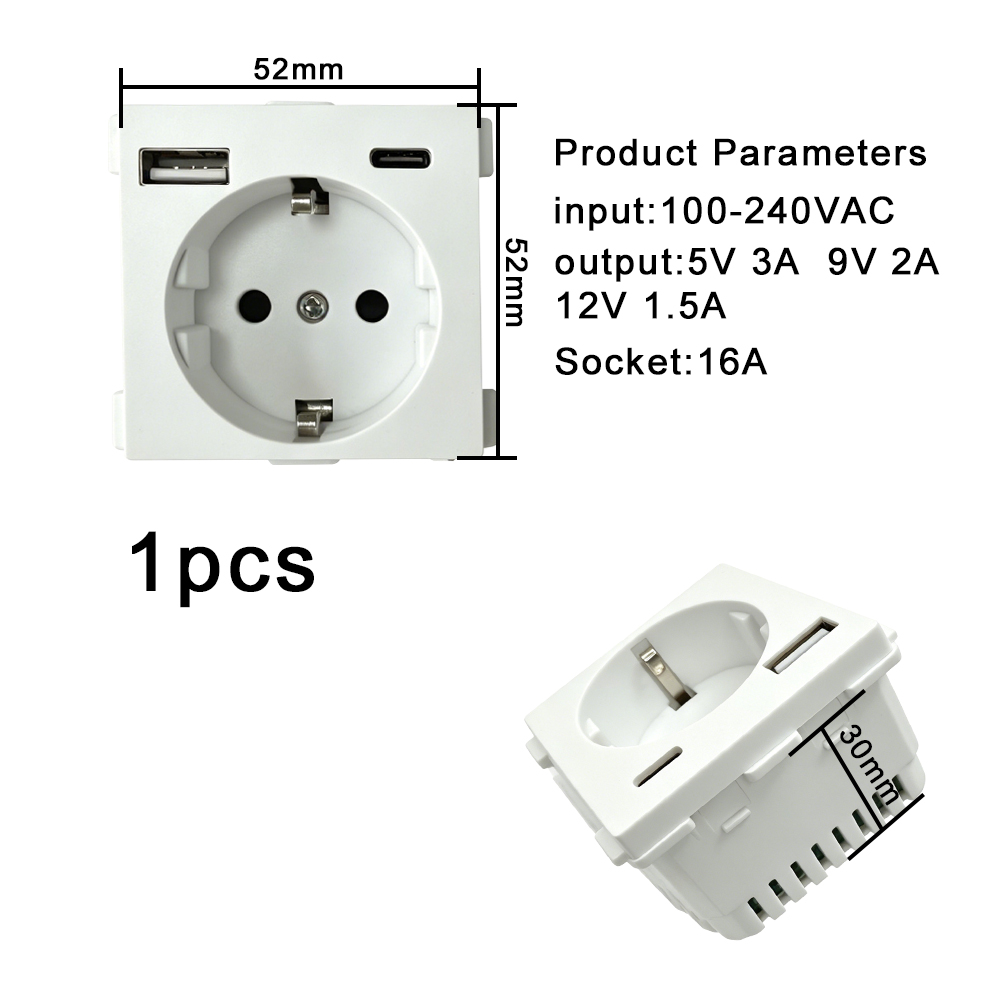UBARO 86×86mm EU Socket DIY Ki - Diy Q ulasan dan harga