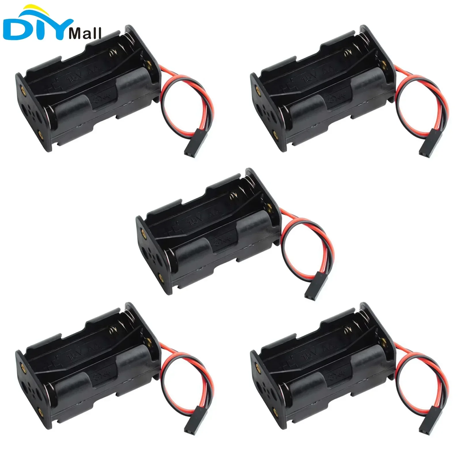 5 buah wadah tempat baterai AA - Diy Electronics Holder ulasan dan harga