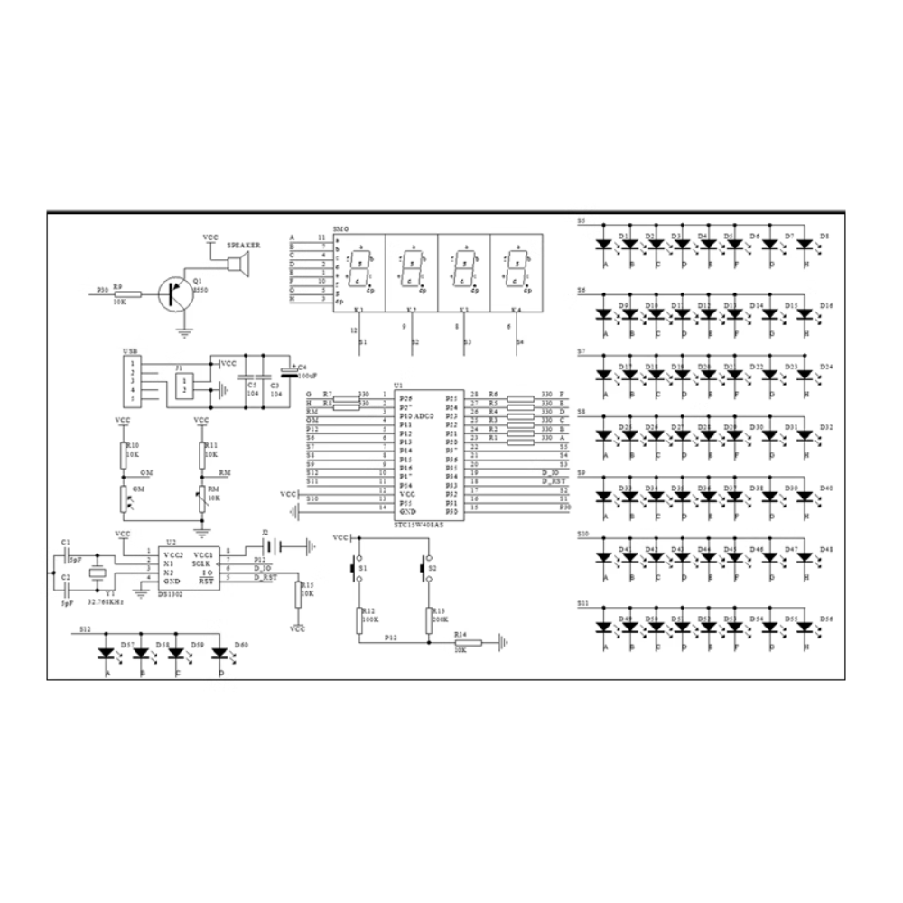 Kit Elektronik DIY Jam LED Ber - Pcb Etching Kit ulasan dan harga